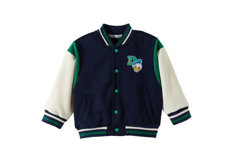 Disney Spring And Autumn Boys' Clothing, Preppy Style Fashion Casual Cartoon Jacket, Comfortable Warm Wear-Resistant Coat, Navy Blue, Size 110 11
