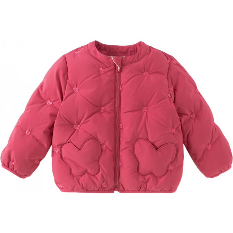 DAVE & BELLA Kids Down Jacket Girls Antibacterial Fleece Waterproof Winter Coat