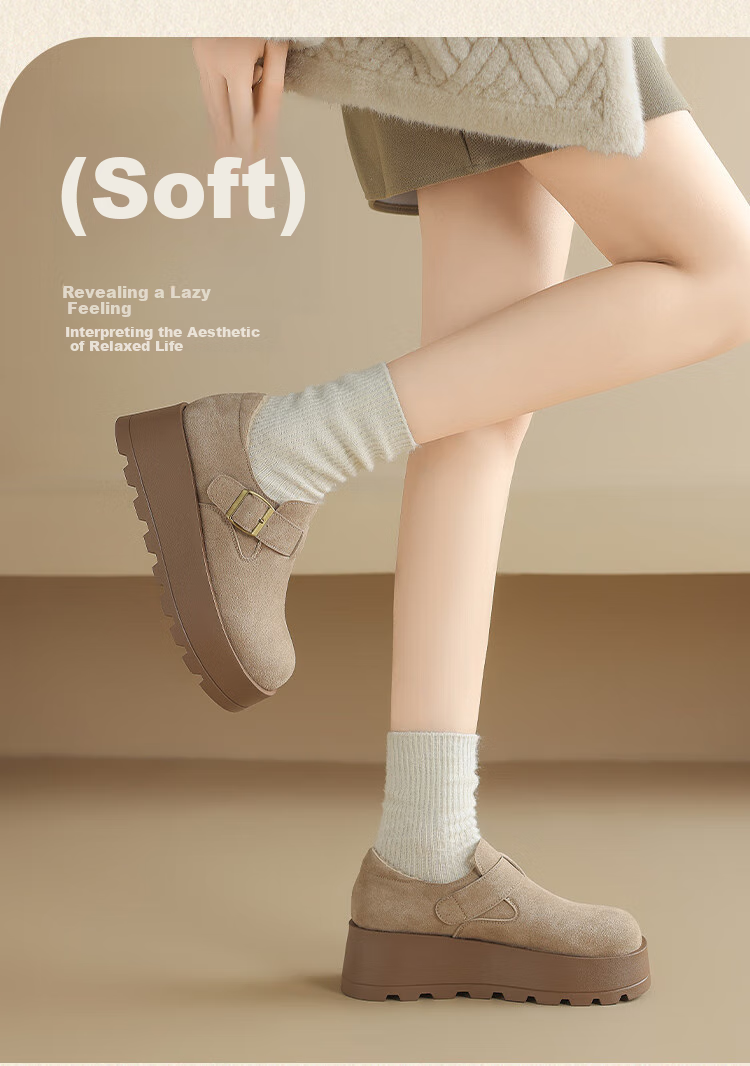 ZHR Women's Winter Cotton Shoes with Fleece Lining Thick Sole Warm Birkenstock Style Non-Slip Snow Boots KY55B Camel Color Size 40 5