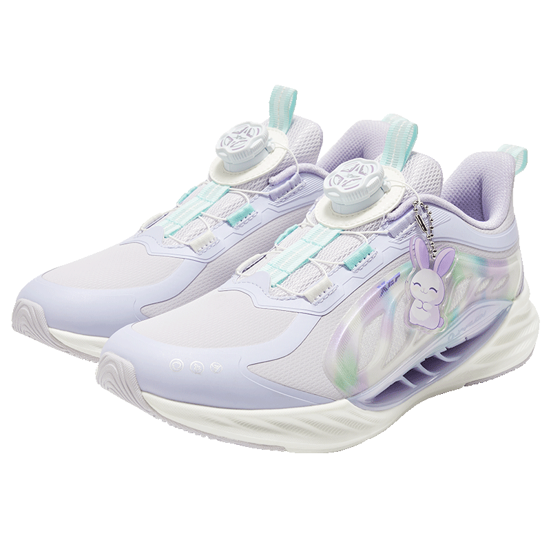 XTEP Kids Hydrogen Wind 8.0 Girls' Knob Closure Sports Shoes Navy Purple Size 40