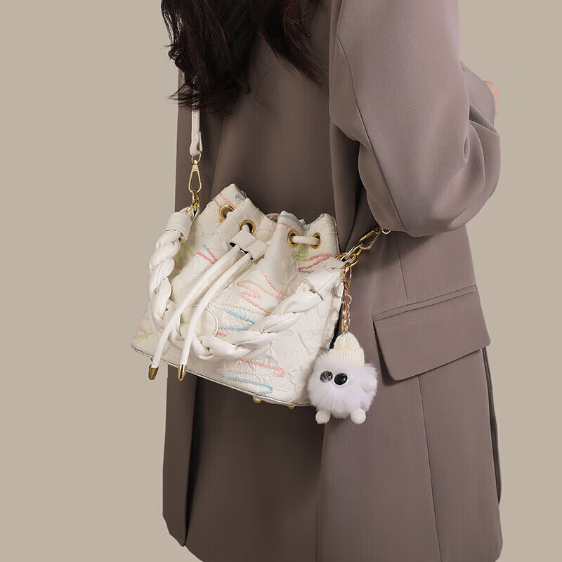Aiqinghai Water Bucket Bag, Women's Crossbody Bag, Shoulder Canvas Bag, Light Luxury Brand, Birthday And Mother's Day Gift, Practical Present for Mom