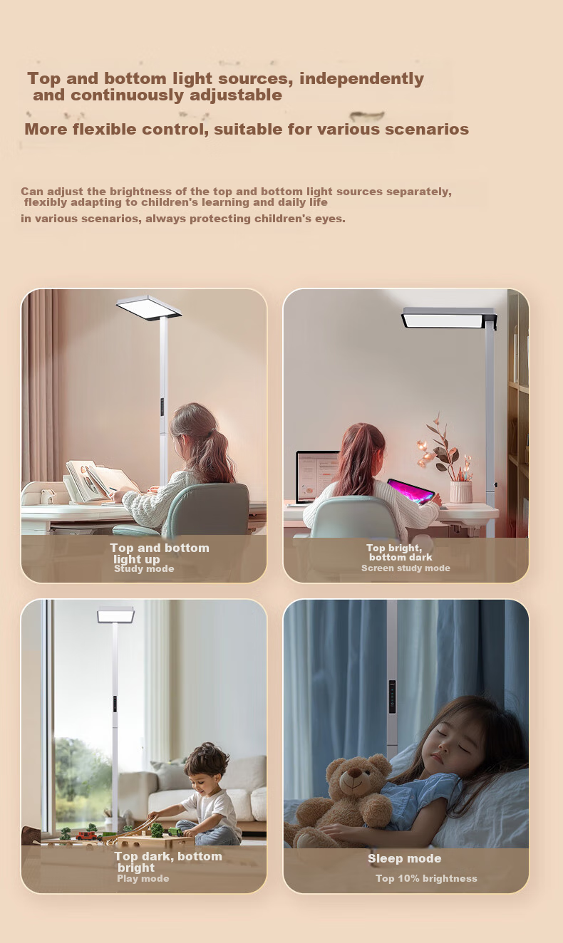 AOC Standing Eye Protection Desk Lamp, Children's Study Large Road Lamp LED Full Spectrum Intelligent Bedroom Eye Protection Reading Light Smart Versio 10