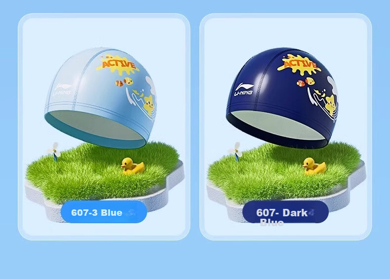 Li-Ning Children's Swim Cap, for Boys And Girls, Cute Cartoon Design, Professional Ear Protection, Waterproof, Non-Binding Swimming Cap 29