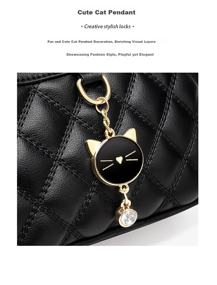 Aokang Women's Handbag, Trendy Cowhide Quilted Small Square Bag, Light Luxury Crossbody Shoulder Bag, Birthday And 520 Gift for Girlfriend 7