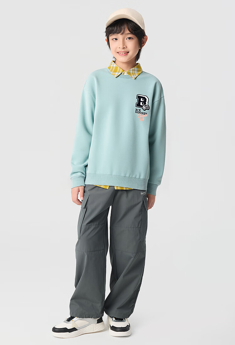 BALABALA Boys' Sweatshirt, Children's Autumn And Winter Top, Fleece-Lined Trendy [Designer SICO] 3