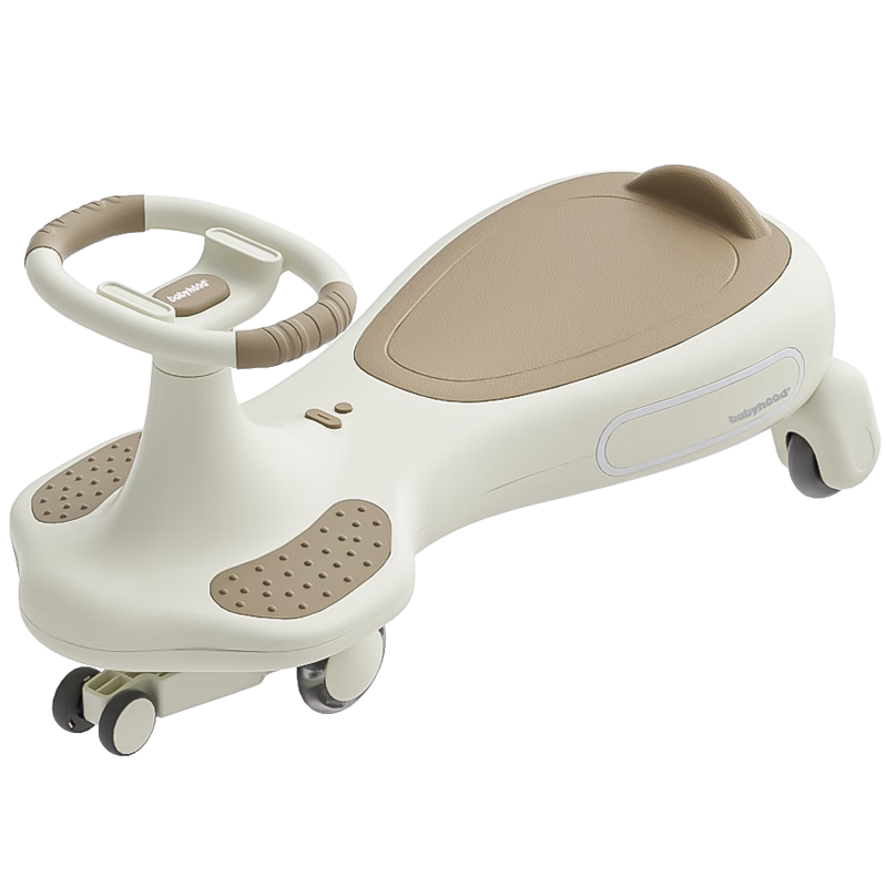 Babyhood Royal Twist Ride-On Car Baby Toddler Rocking Car Anti-Tip Music Model Baby Gift Khaki