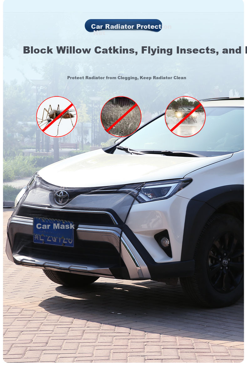 KOOLIFE Car Radiator Anti-Mosquito Net, Front Face Anti-Willow Catkin Protective Mesh, Dust And Sand Prevention Air Intake Grille Screen Cover 7