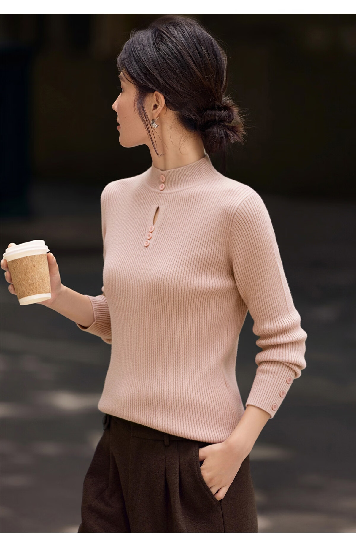 She Enjoy Women's Knitwear Half Turtleneck Slim Fit Solid Color Sweater Autumn Winter Base Layer T54Z121 17
