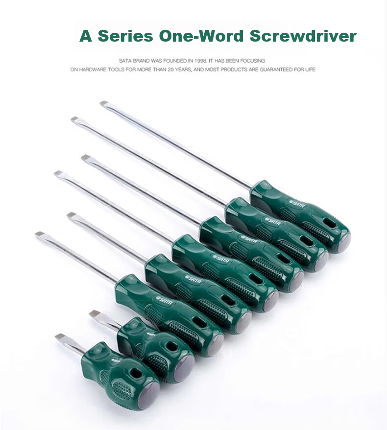 SATA Flat Head Screwdriver A Series Small Flathead Screwdriver, Straight Screwdriver, 3.2x75MM, 62202 1