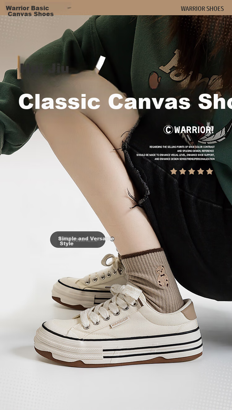 Huili Women's Shoes, 2026 New Fashion Casual Sneakers for Women, Lightweight Breathable Versatile Canvas Shoes, Black, Size 35 1