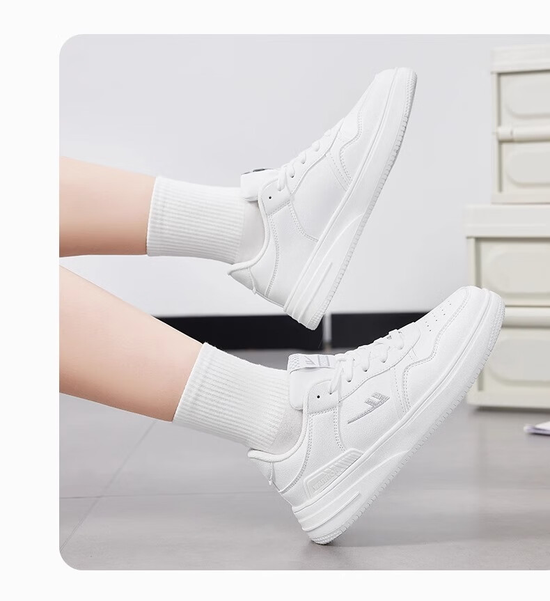 Warrior Women's White Sneakers 2026 Spring Summer New Versatile Casual Sports Shoes for Women 0833 White Purple Size 39 11