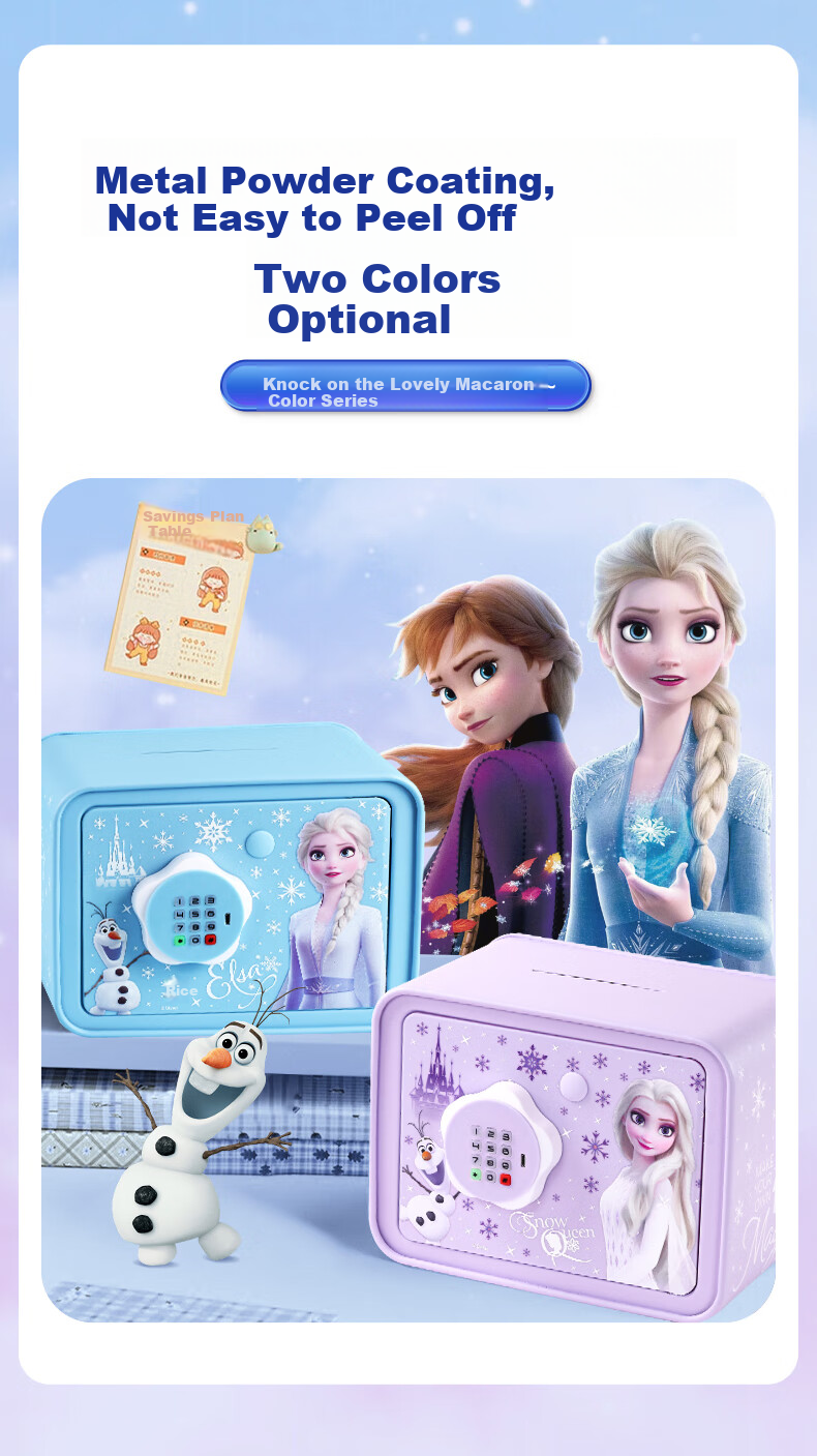 Disney Elsa Princess Piggy Bank for Ages 7-14, Children's Toy Money Box, Savings Safe for Girls And Boys, Birthday Gift Elsa 13