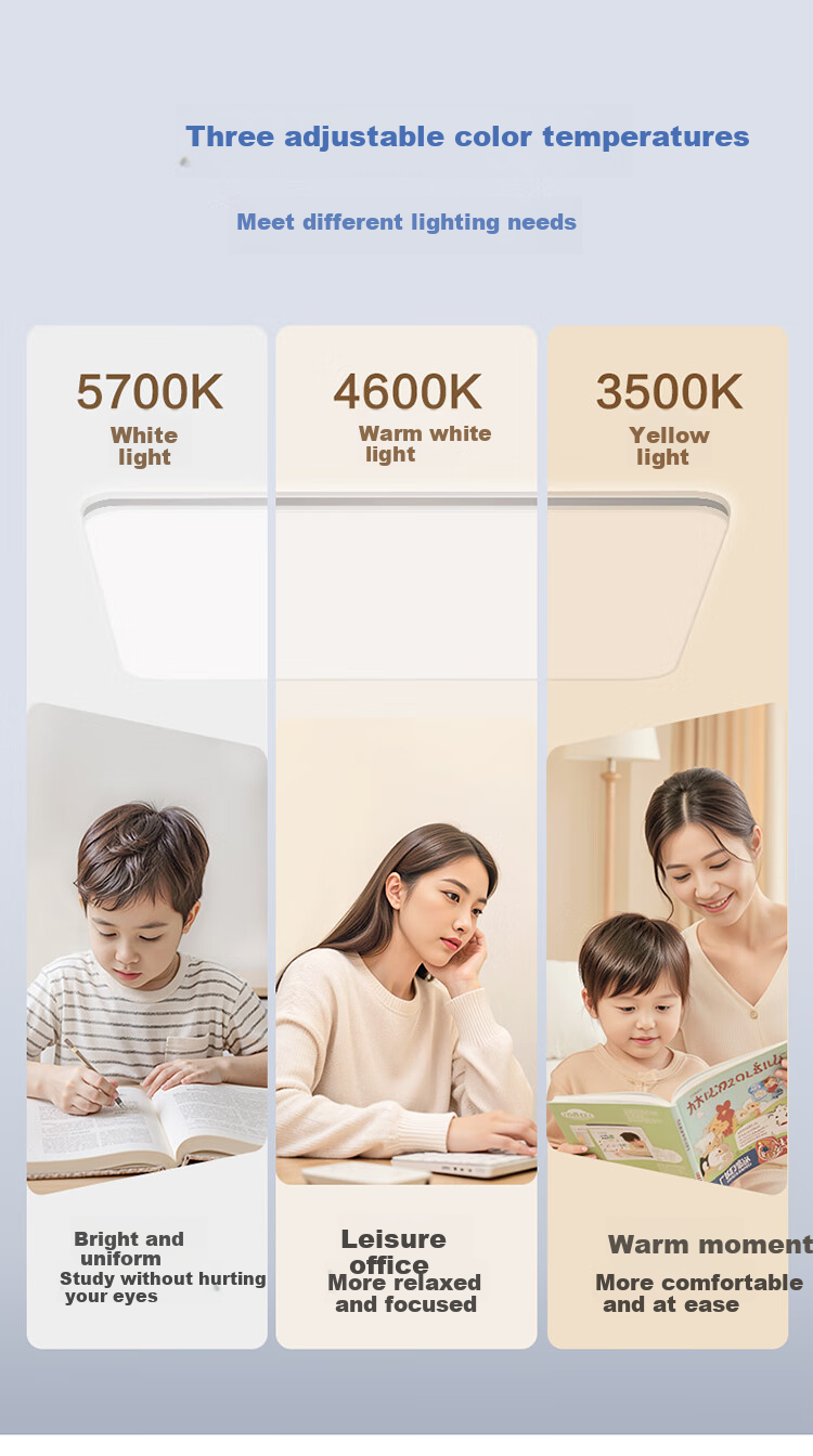 BULL Ceiling Light X11 Series MX-J048Z Full Spectrum Three-Stage Dimming Living Room Light Bedroom Light 48W Installation Included 9