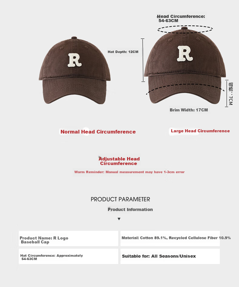 XUEXIMAN Baseball Cap for Men, Trendy Versatile Casual Large Size Korean Style Visor Cap, Sports Sun Protection Hat 3