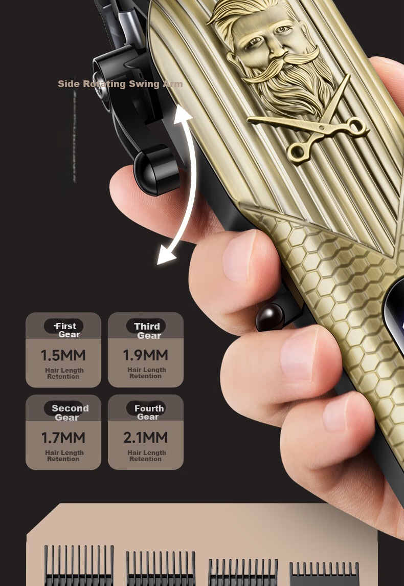 AUX Electric Hair Clipper for Men, High-Power Self-Service Shaver, Carving Tool for Home Use, Suitable for Adults, Children And Babies, Hair Cutting Device, Self-Haircutting Gadget, Electric Trimmer 11