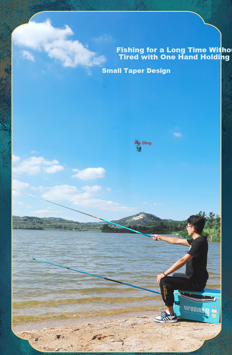 Woding Wangchao Tang Fishing Rod, Carbon Fiber Ultra-Light, Small Comprehensive High-End Crucian Carp Rod, Fishing Pole, Platform Fishing Hand Rod, 5.4 Meters, 4H 6