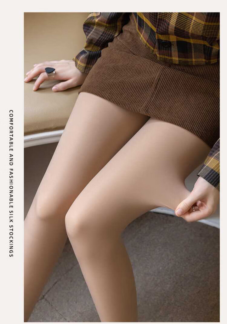 Zaisuo 300g Light Leg Magic Base Pants Tights for Women Autumn Winter Thickened Fleece High Waist Slimming Footed Glossy Socks 16