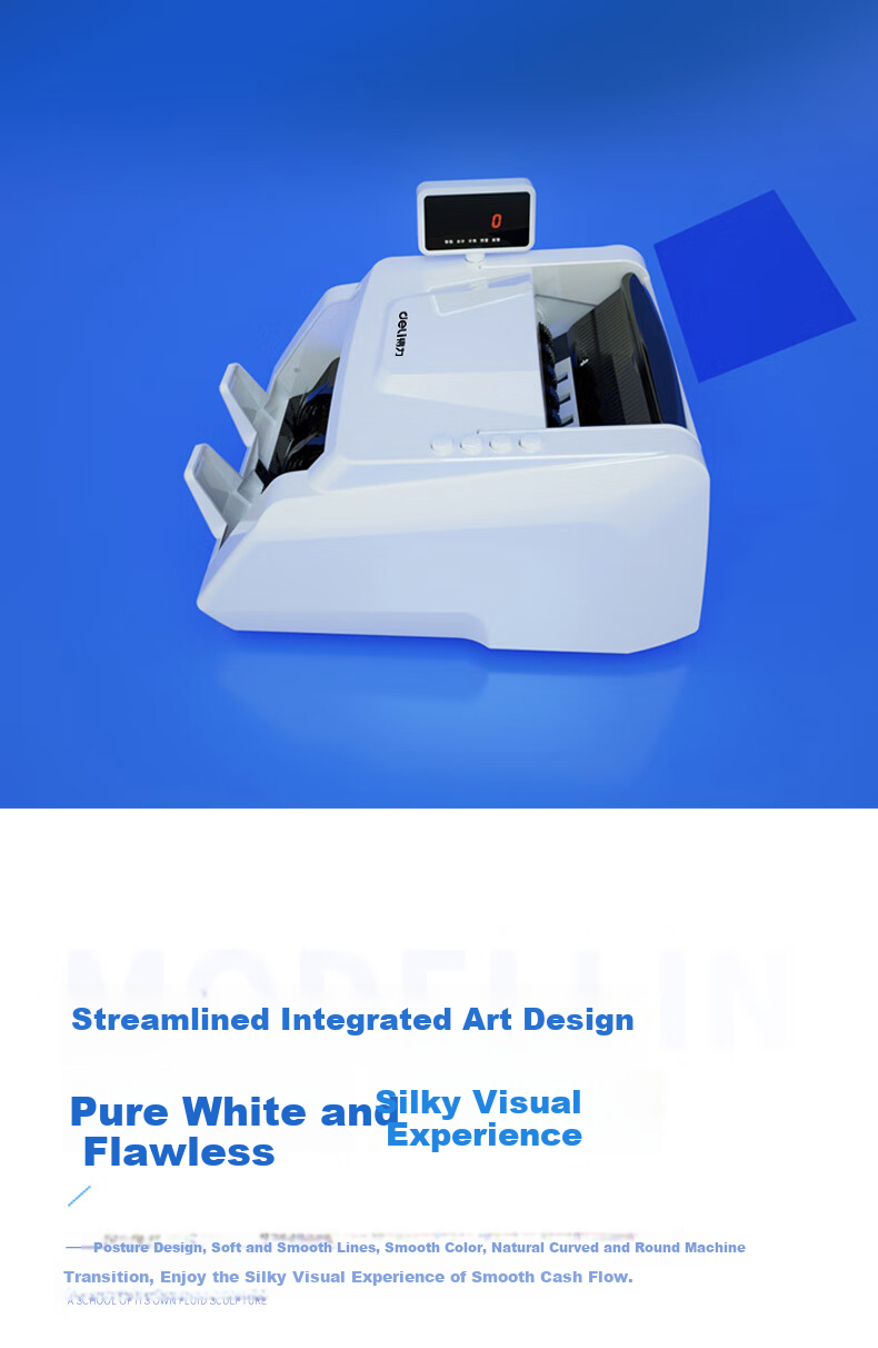 Deli Currency Counter, Compact Banknote Verifier, Portable Money Counter with Support for New RMB, Small Commercial And Home-Use Cash Register, Intelligent Voice Dual Power Supply 2129 20