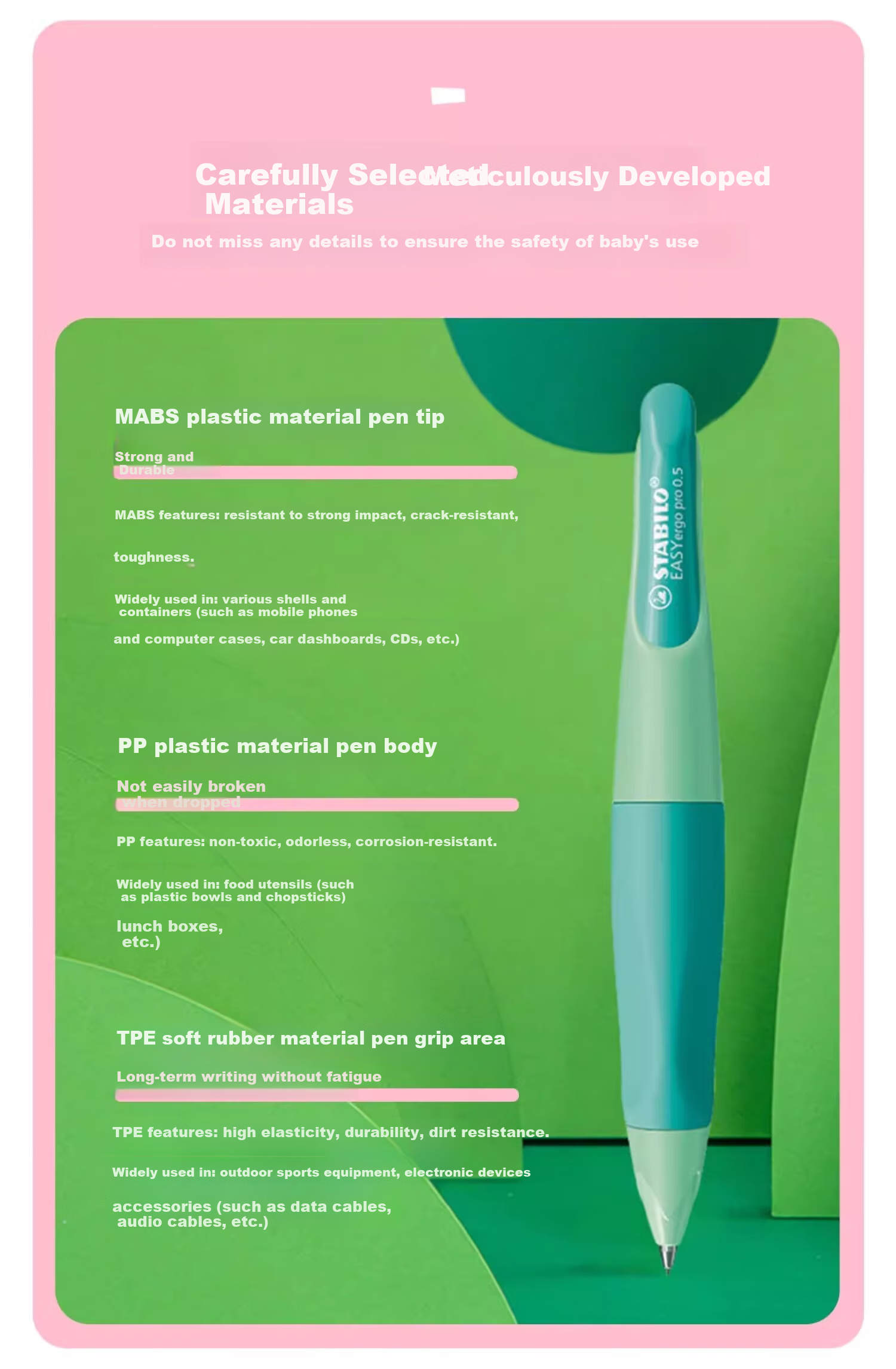 STABILO Mechanical Pencil 0.5mm [Graduation Gift for Men And Women], Retractable Non-Sharpening Pencil for Children's Handwriting Practice And Exams, Macaron Yellow Chunky Pencil 13