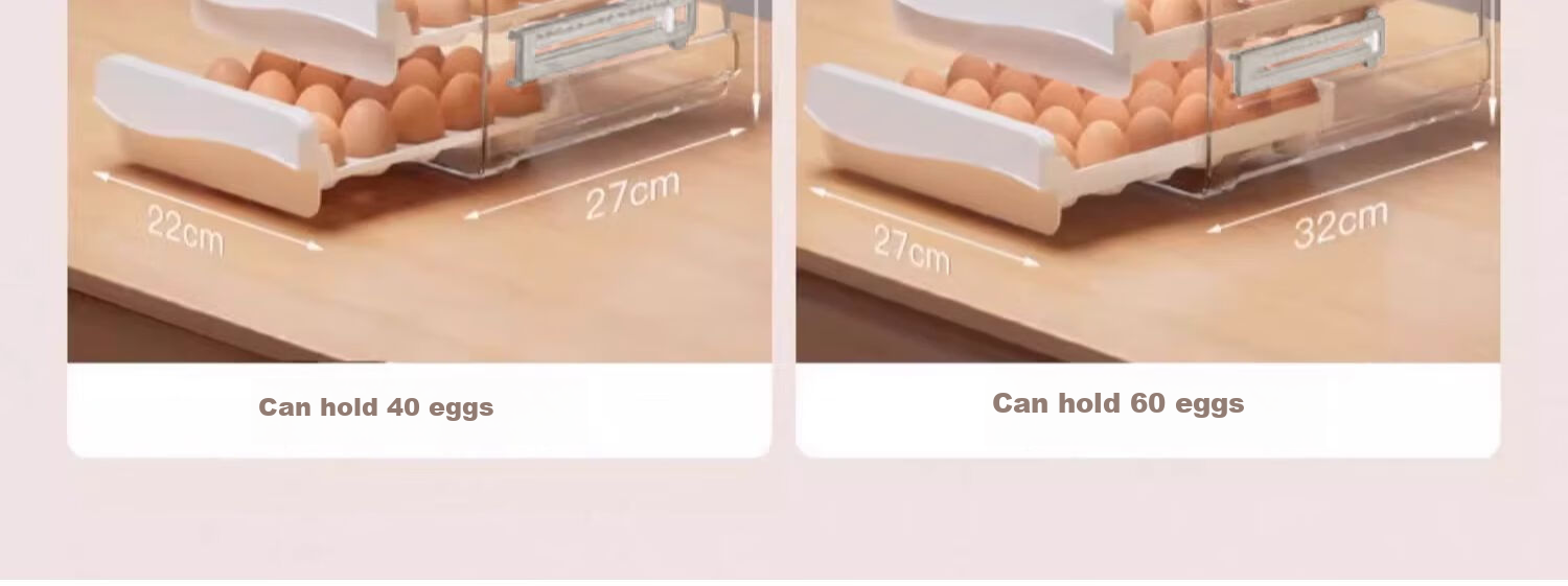 Jiabangshou 20-Compartment Egg Storage Container, Refrigerator Organizer Box, Kitchen Utensil, Transparent Egg Storage Tray, Divided Food-Grade Container 7