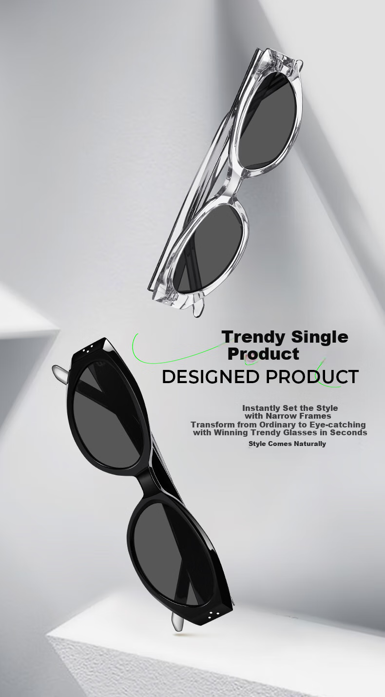 LOHO New Cat-Eye Sunglasses for Women, Small Frame GM Sunglasses, Retro Fashion DADA UV Protection Glasses for Me 2