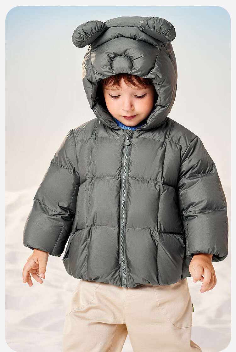 Minibala Kids Unisex Three-Proof Down Jacket Baby Goose Down Warm Coat 2025 Winter 2