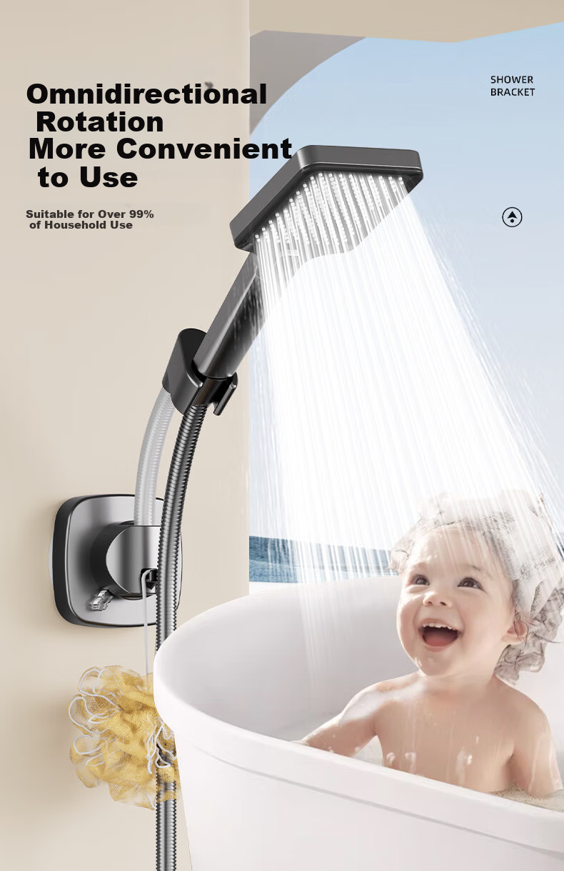 OPLSED [Germany] Shower Head Holder, No Drilling Required, Strong Suction Cup Base, Adjustable And Rotatable 12