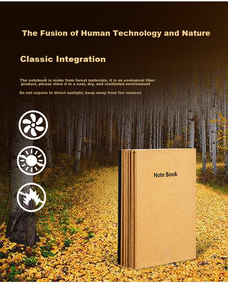 GuangBo B5/16K Notebook Stationery Kraft Paper Soft Cover Notebook Single-Line Notebook Journal Kraft Soft Cover Notebook Student Office Supplies 6-Pack Mixed Colors GB16403 15