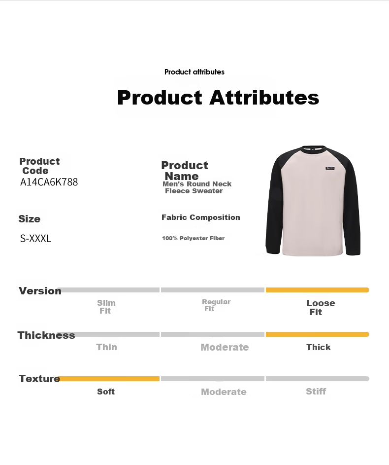 CAMEL Outdoor Fleece Jacket for Men, Inner Layer Autumn And Winter Long-Sleeve T-Shirt, 220g Lightweight Heat-Retaining, A14CA6K788, Phantom Black, L 7