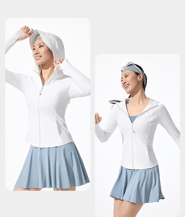 Bosideng Summer National Standard Fashion Original Yarn Sunscreen Women's UV Protection Slim Fit Moisture-Wicking Quick-Dry Travel Outerwear 25