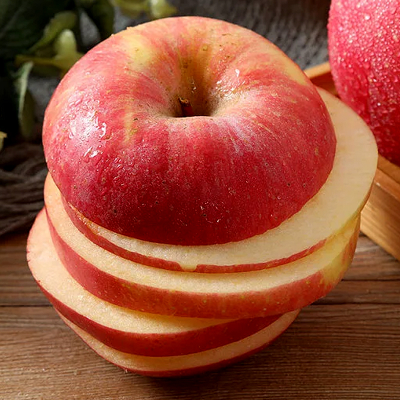 京鲜生 栖霞红富士苹果 净重6.4斤 单果230g+ 生鲜水果