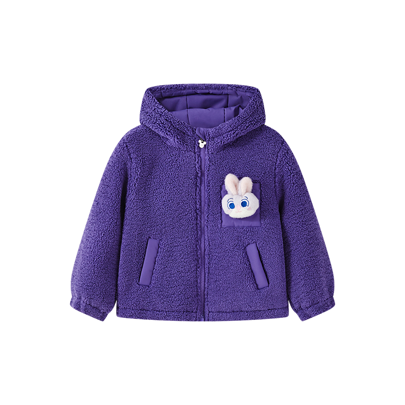 Disney Girls Lamb Fleece Jacket Autumn Winter 2025 New Zootopia Kids Baby Children's Winter Coat Top