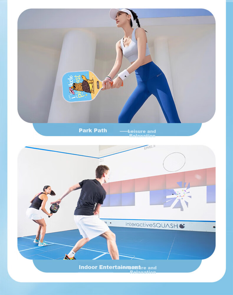 Bibiqi Adult Pickleball Paddle Set, Professional Training And Competition Fiberglass Pickleball Racket 7