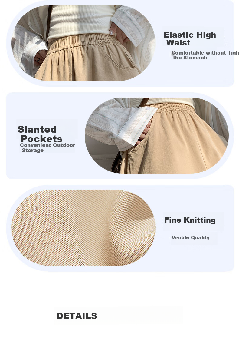 LangSha Women's Summer Thin High Waist Wide Leg Shorts Loose Casual Sports Pants Straight-Leg Work Shorts 13
