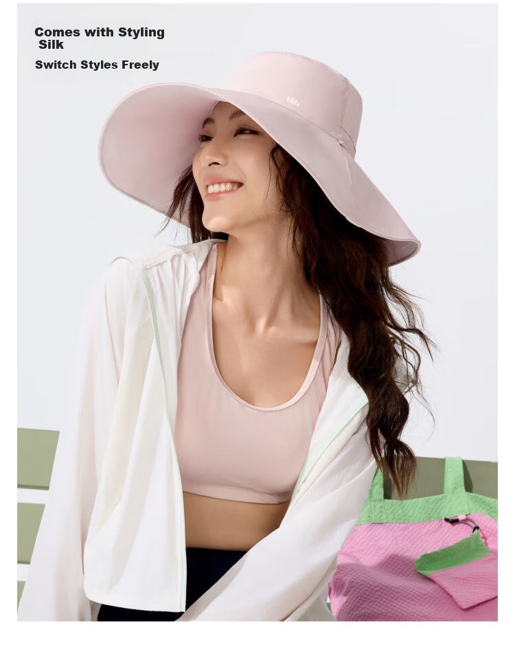 Beneunder Women's Double-Sided Sun Hat, Wide Brim Fishing Hat, UV Protection Full Face Sun Visor AL005 9