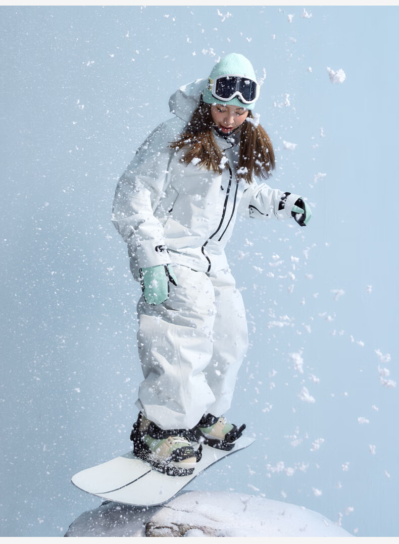 NANEN Women's 3L Fully Taped Waterproof Loose Fit Professional Thickened Snowboard Pants, Black, M 5