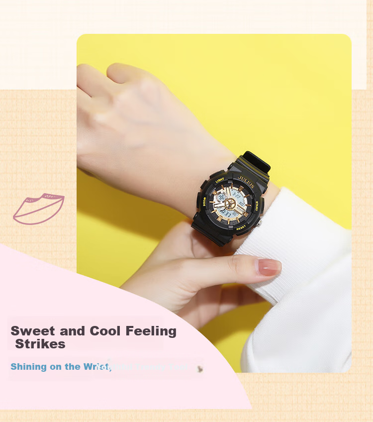 Julius Watch for Women, Instagram Style Unicorn Fashion Sports Student Luminous Unisex Electronic Watch White JA-1276A 14