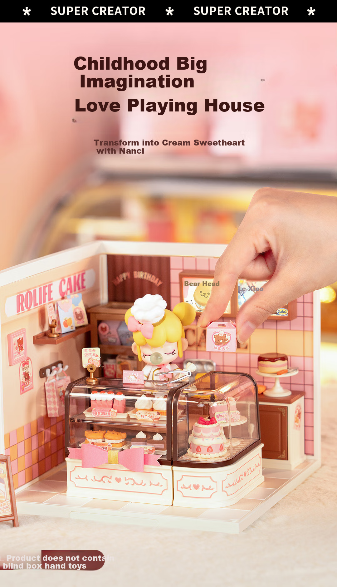 Rolife Super World Café DIY Handmade Miniature House Building Blocks Toy Children's Birthday Gift for Girls 2