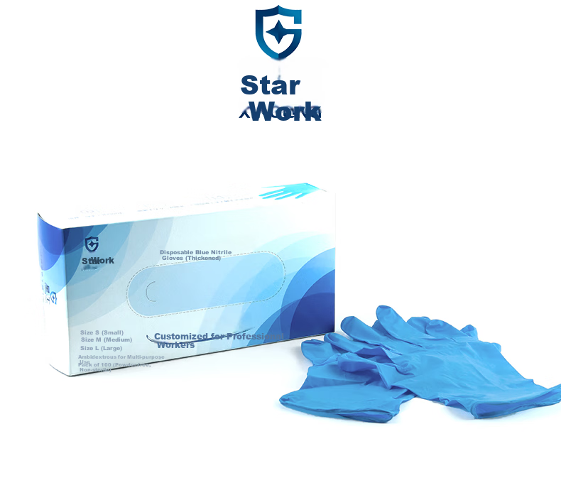 XINGGONG Disposable PVC Gloves, Thickened Food-Grade, Waterproof And Oil-Resistant, for Cleaning And Laboratory Use, Large Size L, 100 Pieces 1