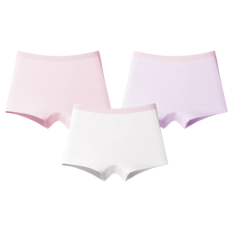 Jiusuiban Children's Underwear Girls A-Class Moisture-Wicking Antibacterial Silk Gusset Boxer Briefs for Older Kids 7A / 3 Pieces