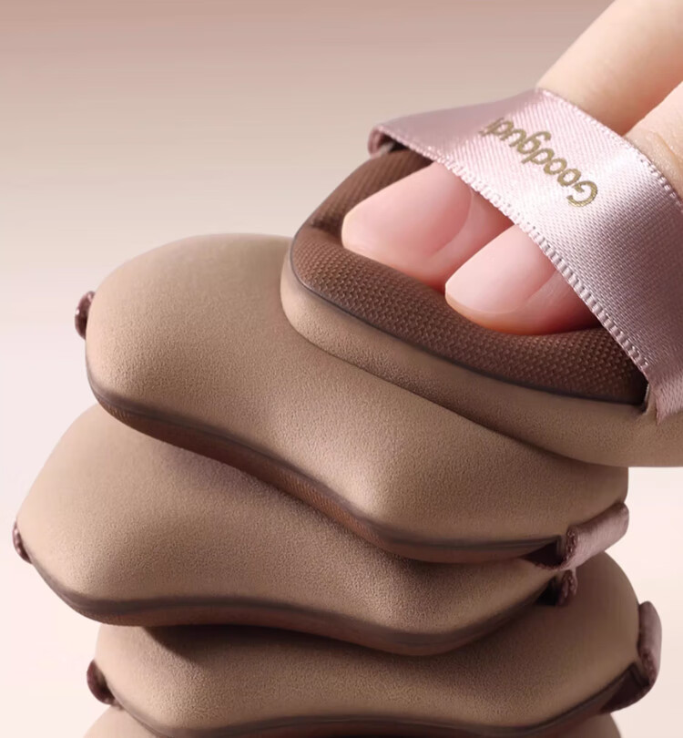 Goood 3-Pack Cocoa Puff Cushion Foundation Sponge Dual-Use Soft Marshmallow Makeup Artist Exclusive 4