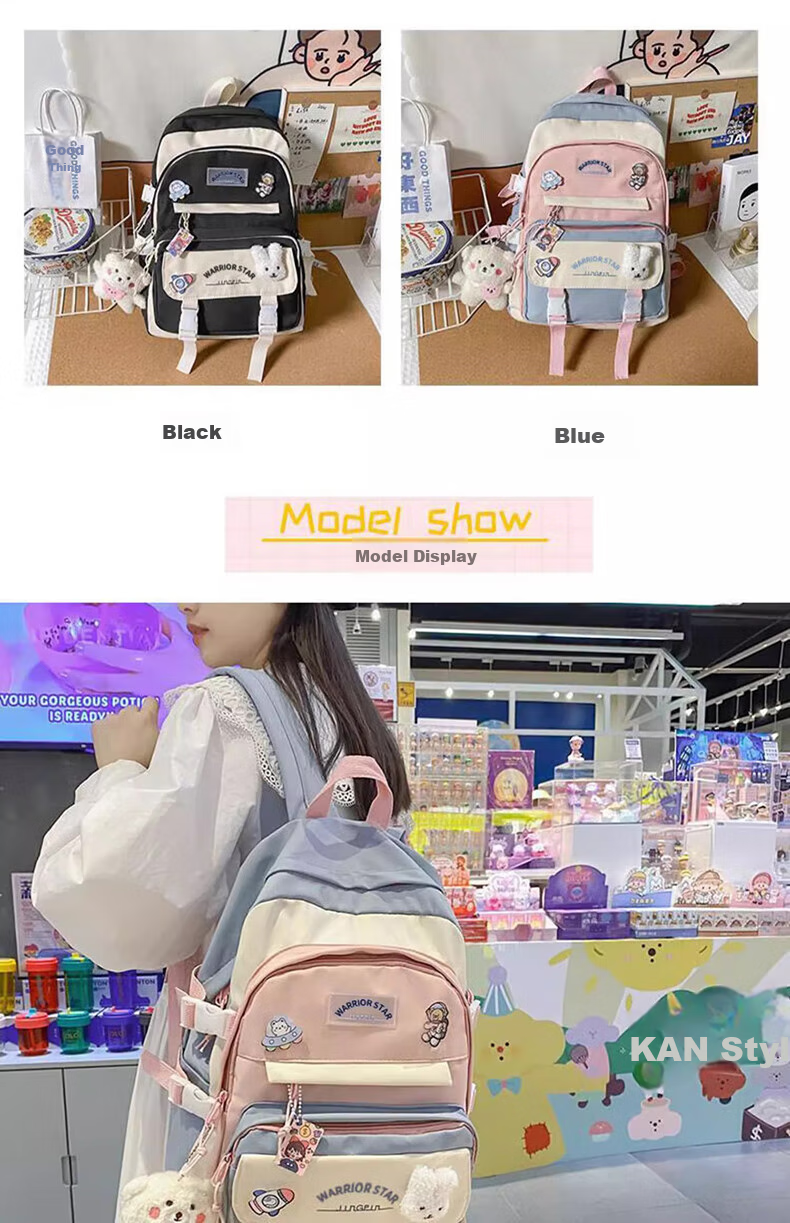 Huili Large Capacity Backpack for Women, Middle School And College Students, High School Students, Niche Elementary School Students in Grades Three to Six, Double Shoulder Bag 10