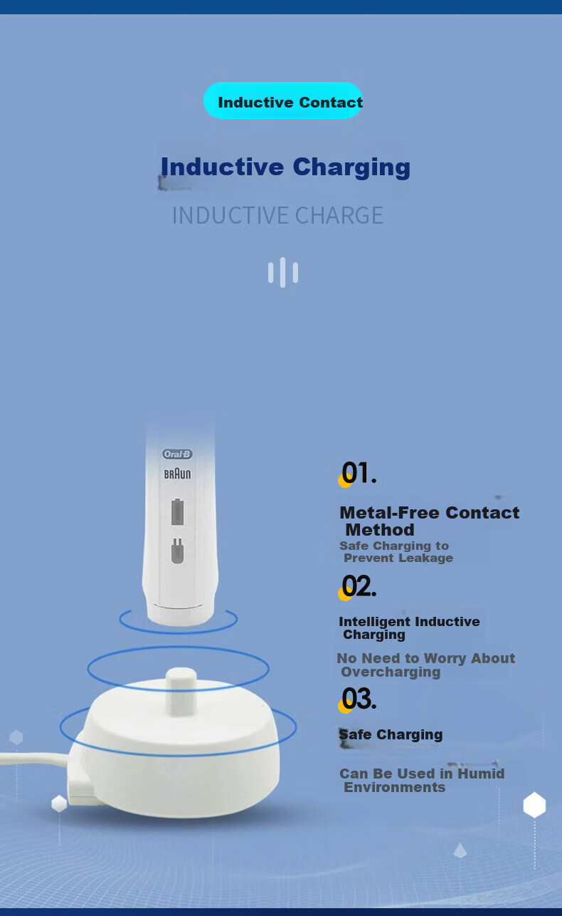 Masentek Compatible Charging Cable for Oral-B Electric Toothbrushes D12/D16/D100/3709/PRO600/700/PRO1000/2000/3000, Universal Charging Base Cord 4