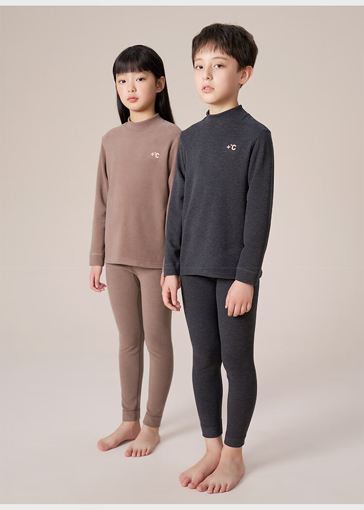MiiOW Kids Acrylic Thermal Underwear Set Thickened Autumn Winter Pajamas for Girls 3