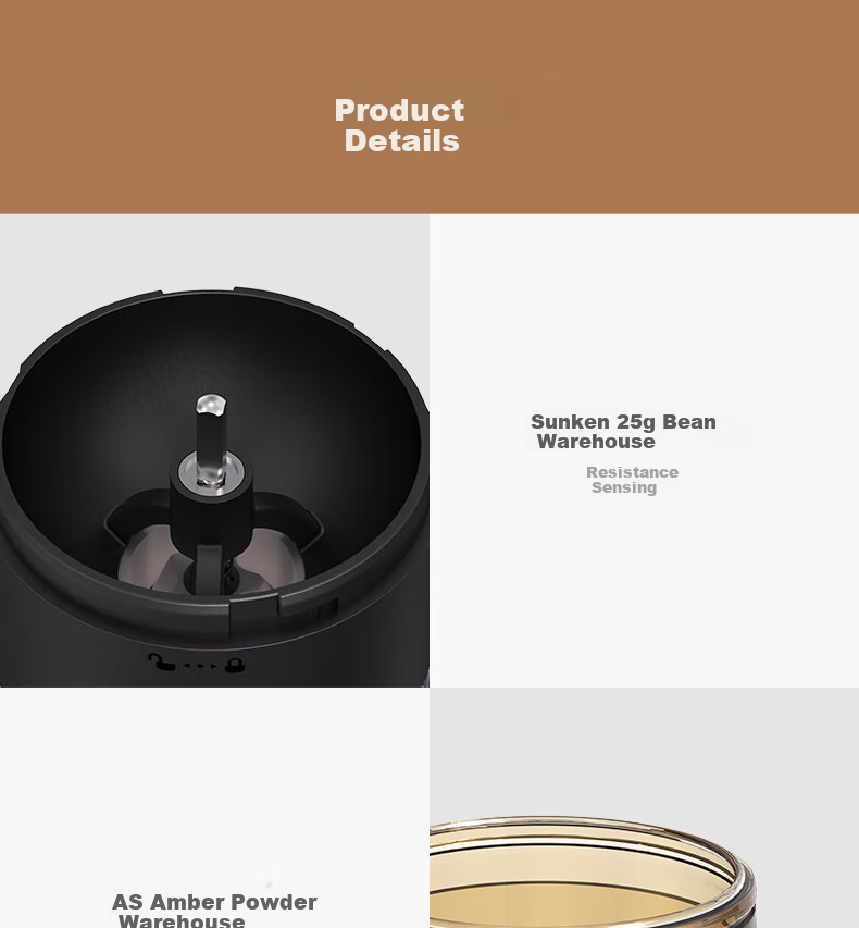 CLITON Electric Coffee Grinder Portable Handheld Coffee Mill for Pour-Over Brewing And Grinding Coffee Beans 8
