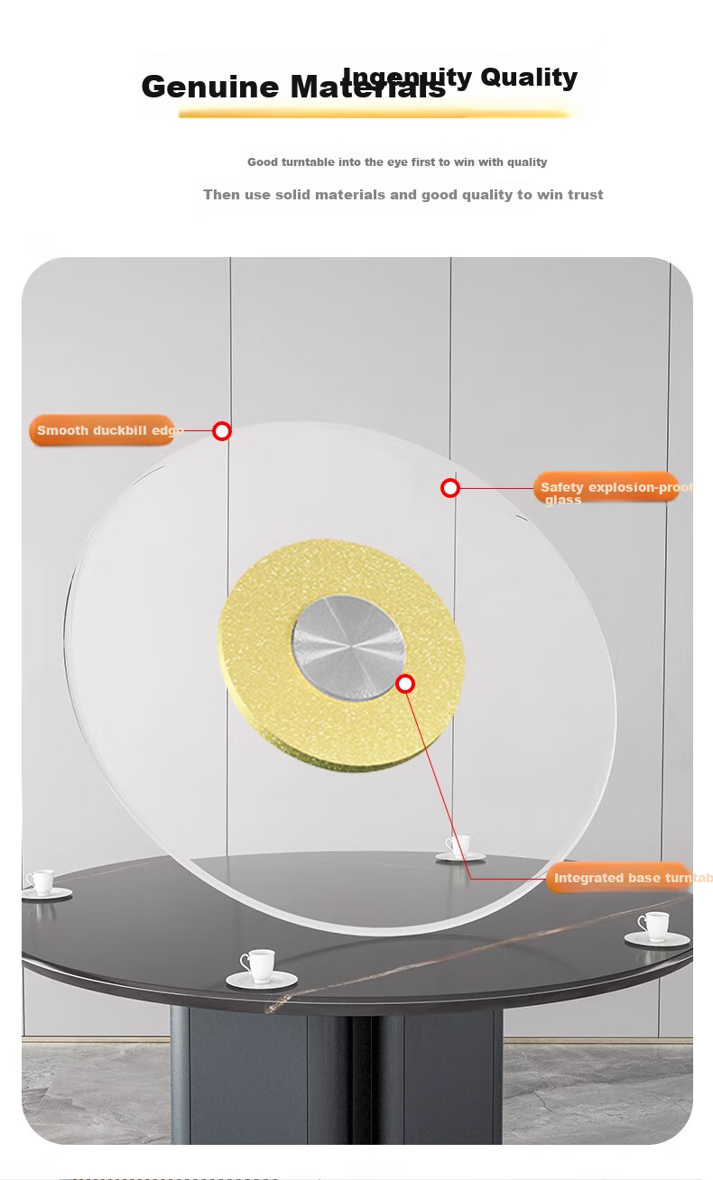 Yilinju Dining Table Lazy Susan, Tempered Glass Turntable for Home Use, Round Table Rotating Plate, Household Dining Table Swivel Plate, Home Use 98 5