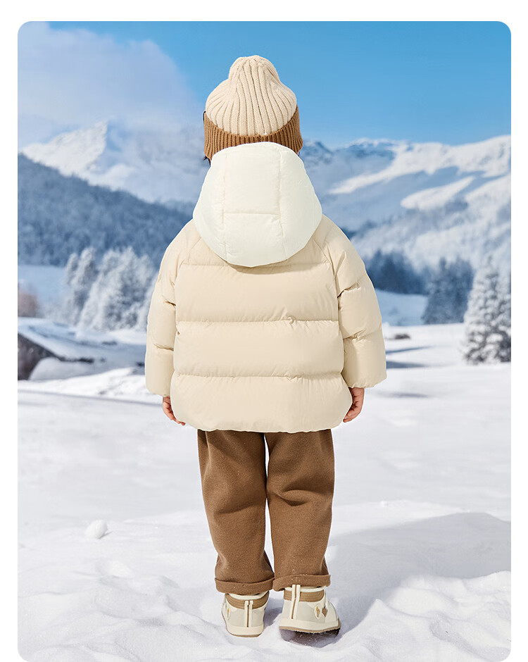 BALABALA Baby Boys' Loose Fit Hooded Down Jacket 2025 Winter Collection [Mall Edition] 201425107109 3