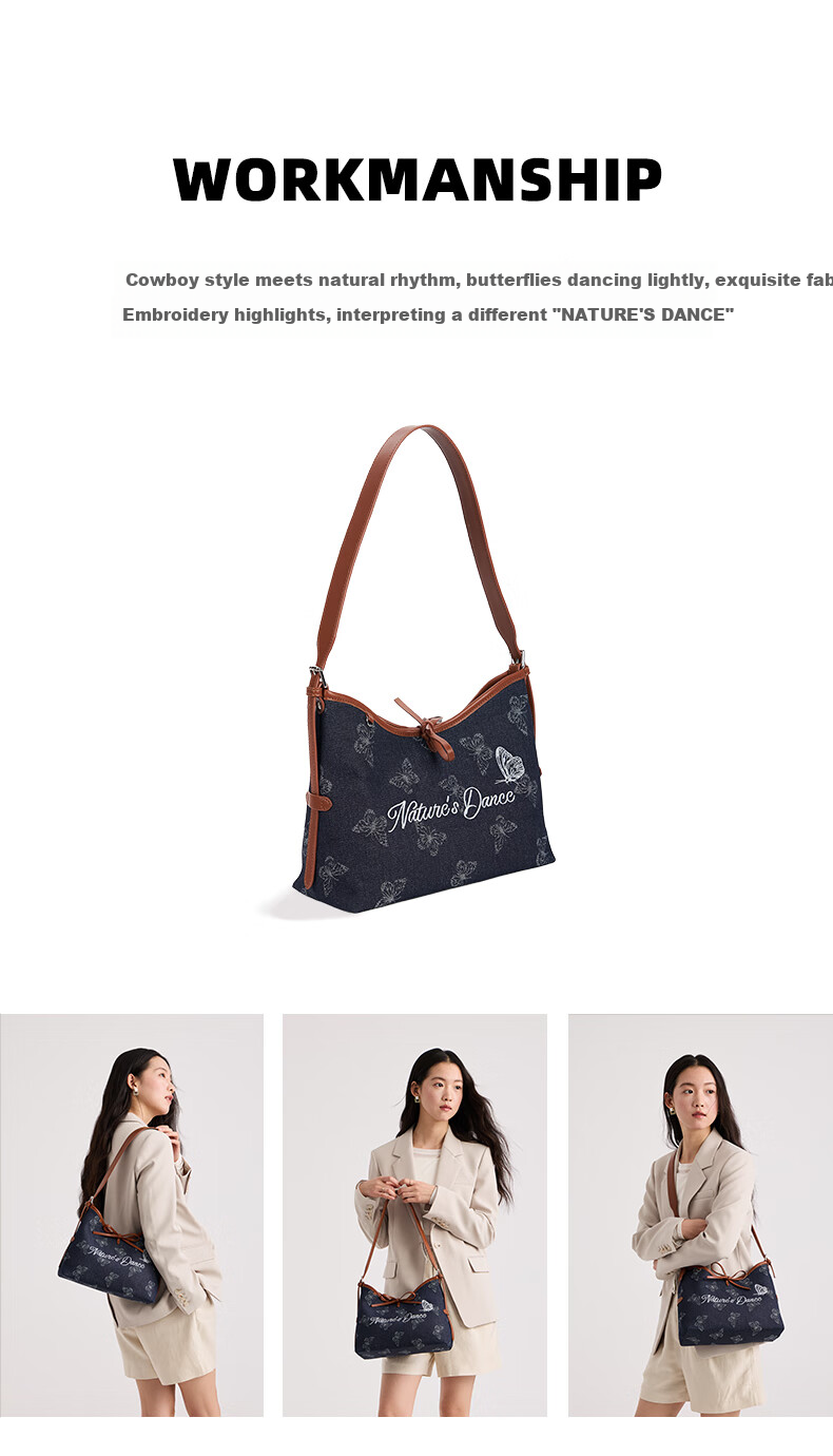 Dayingbowuguan Butterfly Handbag, Vintage Shoulder Bag, Light Luxury Tote Crossbody Bag, Birthday Gift for Wome 3