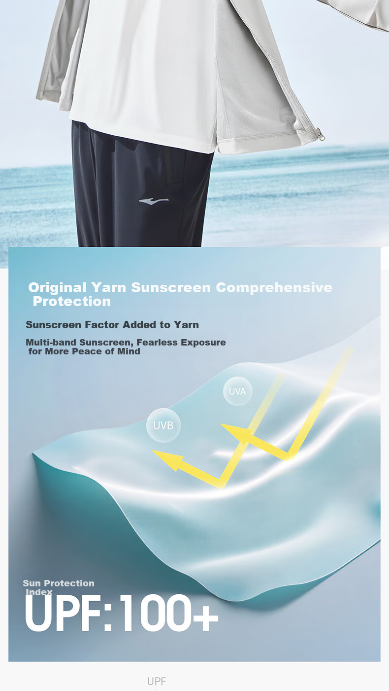 ERKE Sun Protection Jacket for Men, Summer Hooded Lightweight Ice-Cool Coat, UPF100+, Sports Running Windbreaker 5