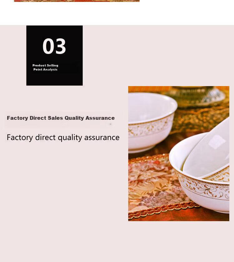 Haoya Jingdezhen 2025 Ceramic Bowl Set, Ceramic Household Rice Bowl, Gift-Giving Elegant, 6-Inch Noodle Bowl, Set of 4 10